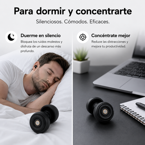 Carbon Black – Tapones Antirruido Reutilizables con Estuche